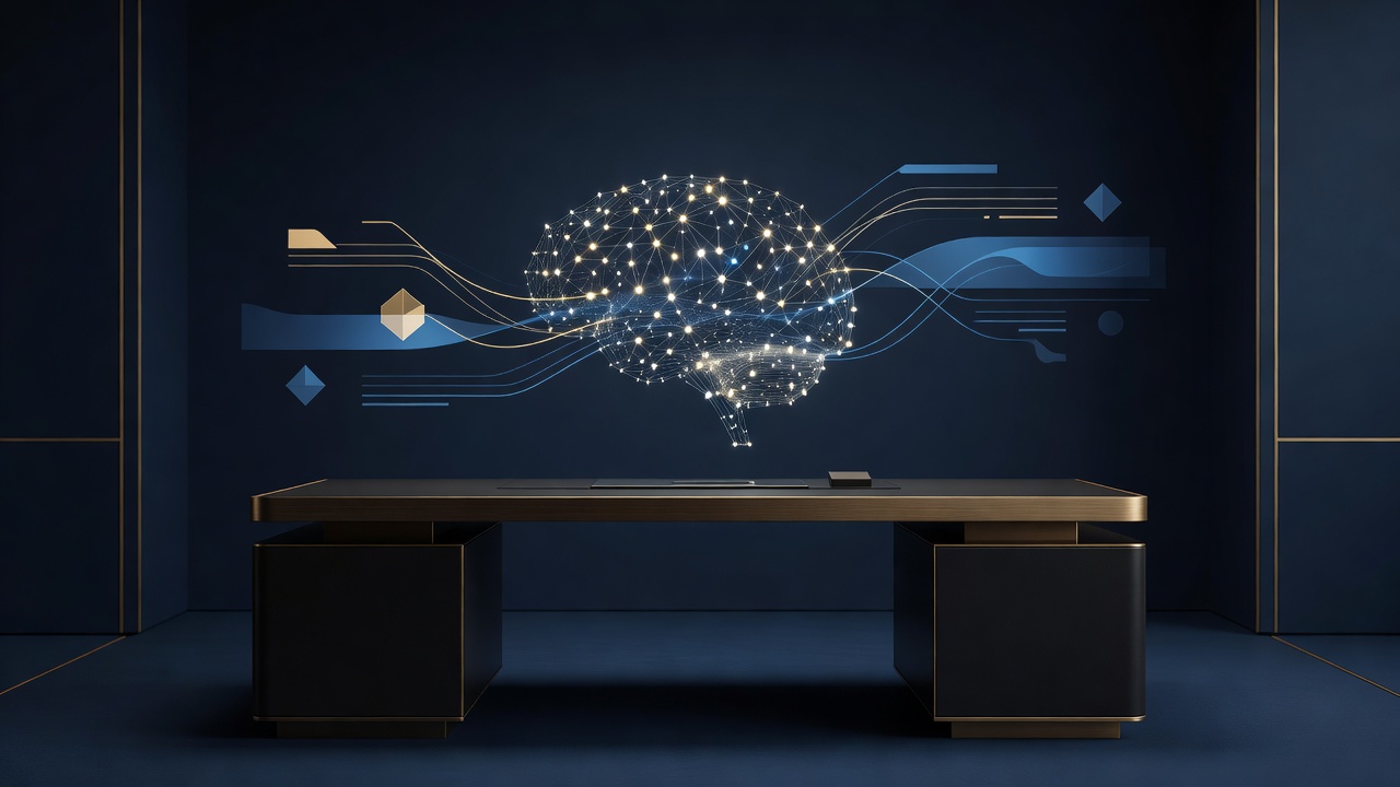Ilustración de inteligencia artificial integrada a los procesos reales de una empresa
