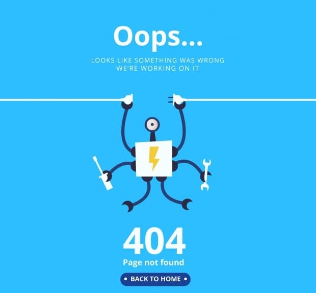 error 404 por que mi sitio no abre se dañó