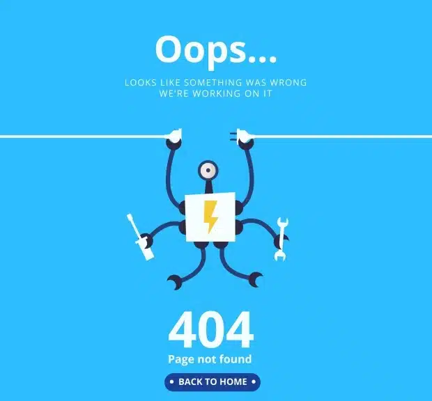 error 404 por que mi sitio no abre se dañó