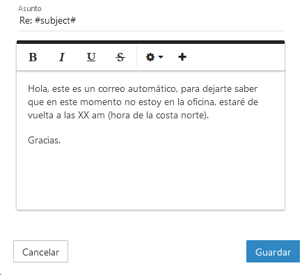ajustes net4email configurar correos de autorespuestas empresas de turismo