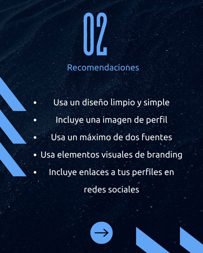 recomendaciones para una firma de correo electrónico