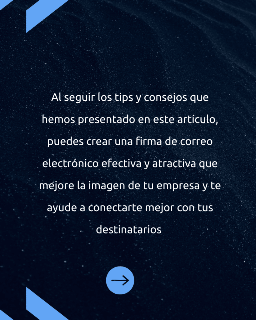 conclusion de los beneficios de una firma de correo electrónico