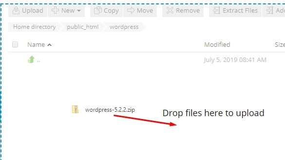 wordpress_subir_zip_servidor