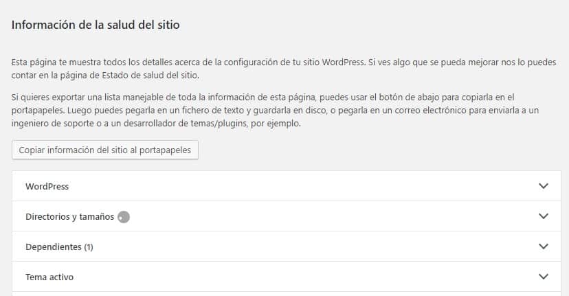 salud-health-check-de-wordpress