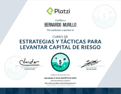 certificado_platzi_estrategias_tacticas_para_levantar_capital_de_riesgo